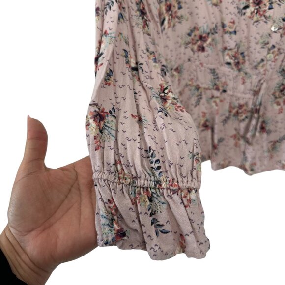 Maurices Womens Floral Button Detais Pullover Blouse With Elastic Waist Size 2X - Picture 8 of 12